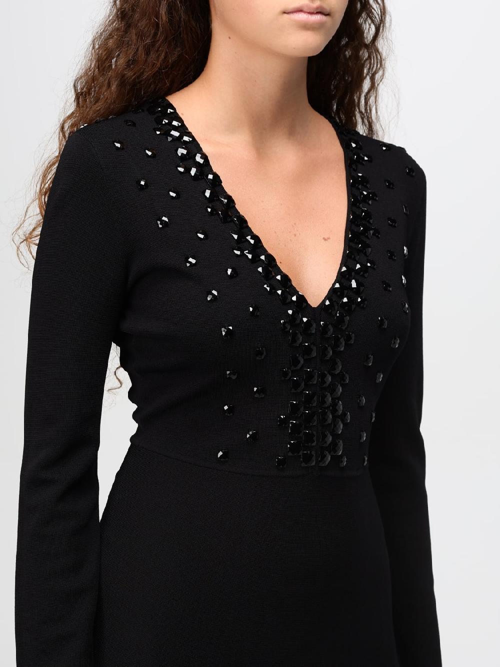 Giglio Abito Emporio Armani In Viscosa Stretch Con Strass