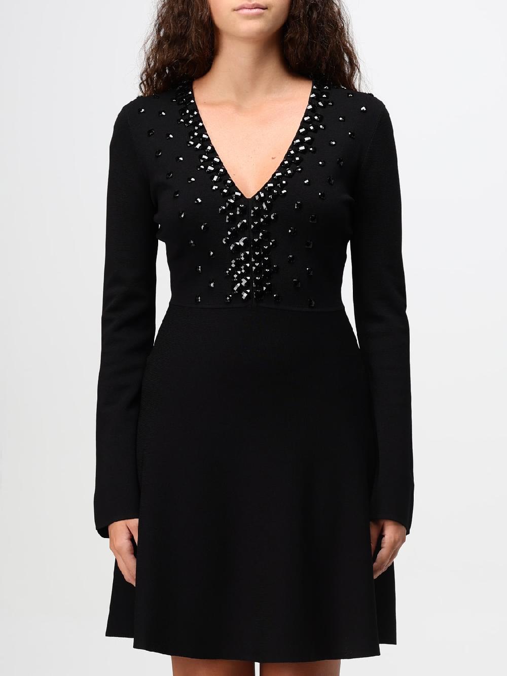 Giglio Abito Emporio Armani in viscosa stretch con strass