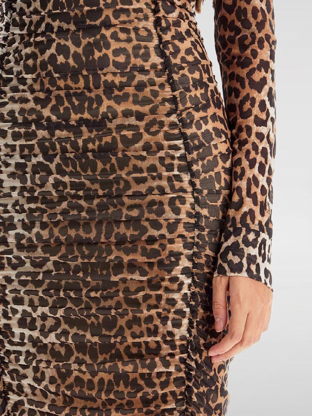 Giglio Abito Ganni In Tessuto Elasticizzato Animalier
