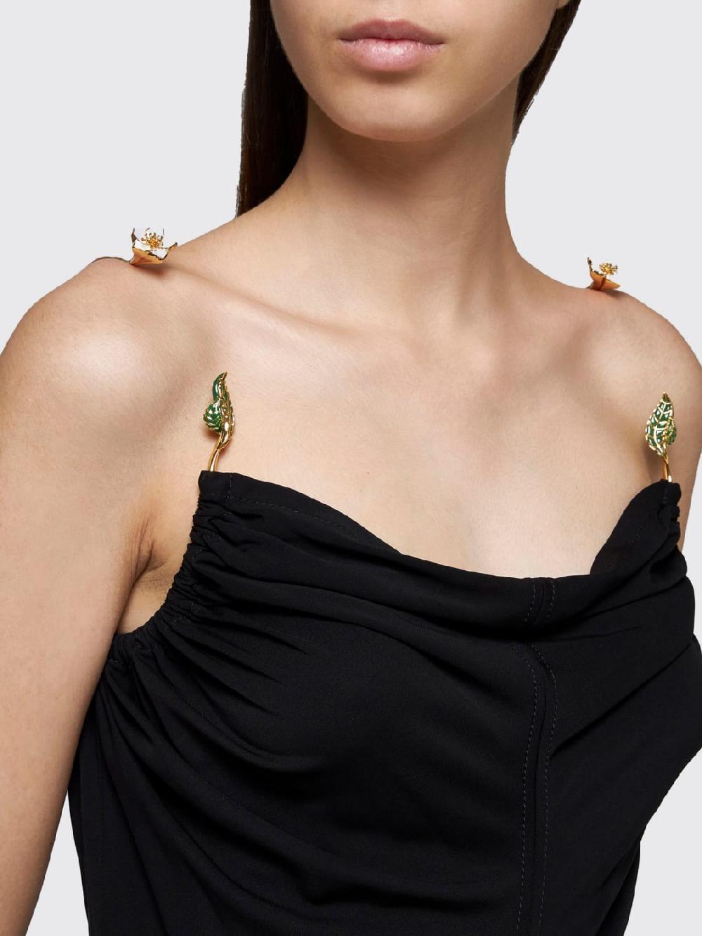 Giglio Abito Lungo In Jersey Di Viscosa Bottega Veneta