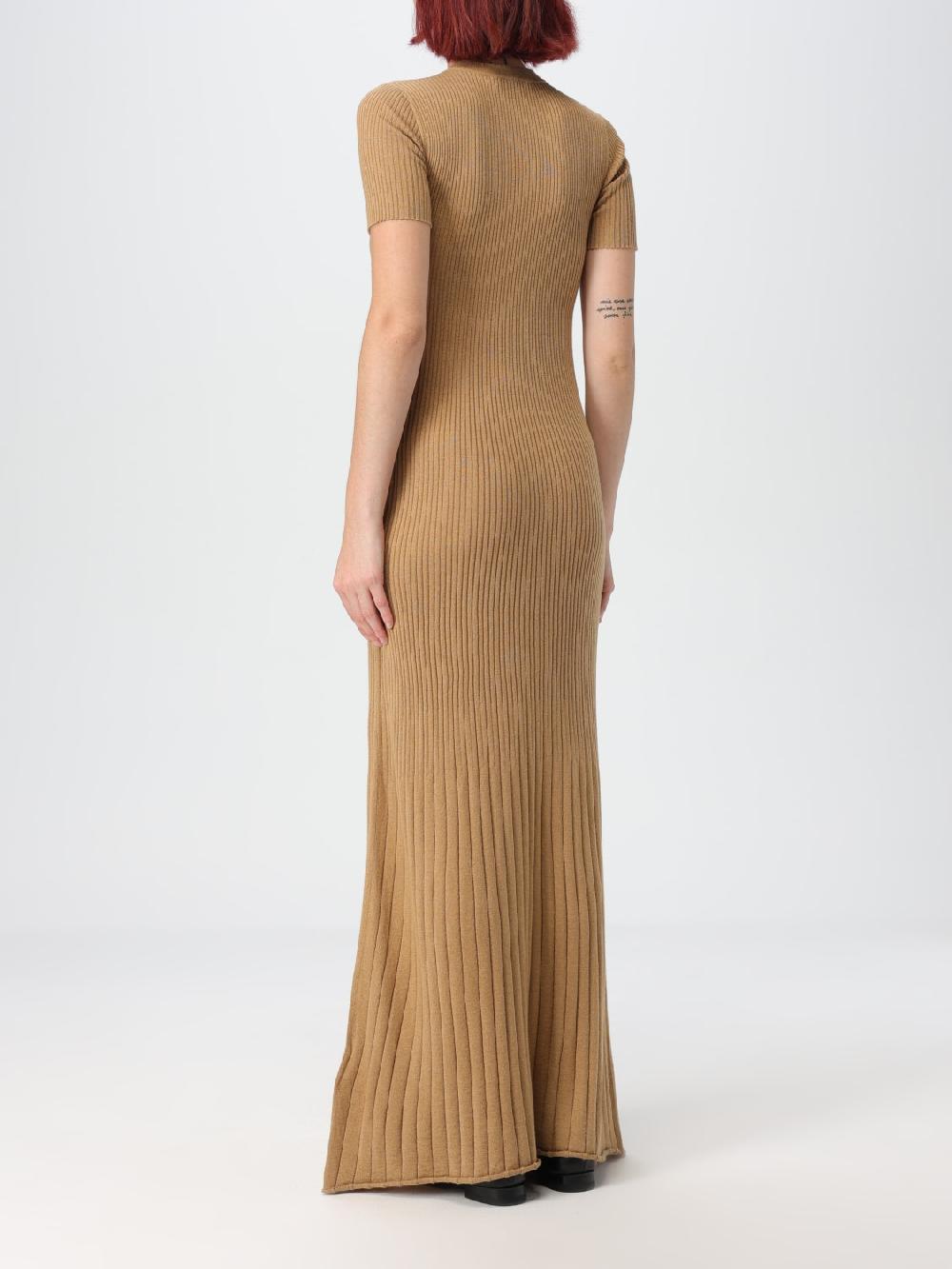 Giglio Abito Lungo Max Mara Con Dettaglio Impunturato