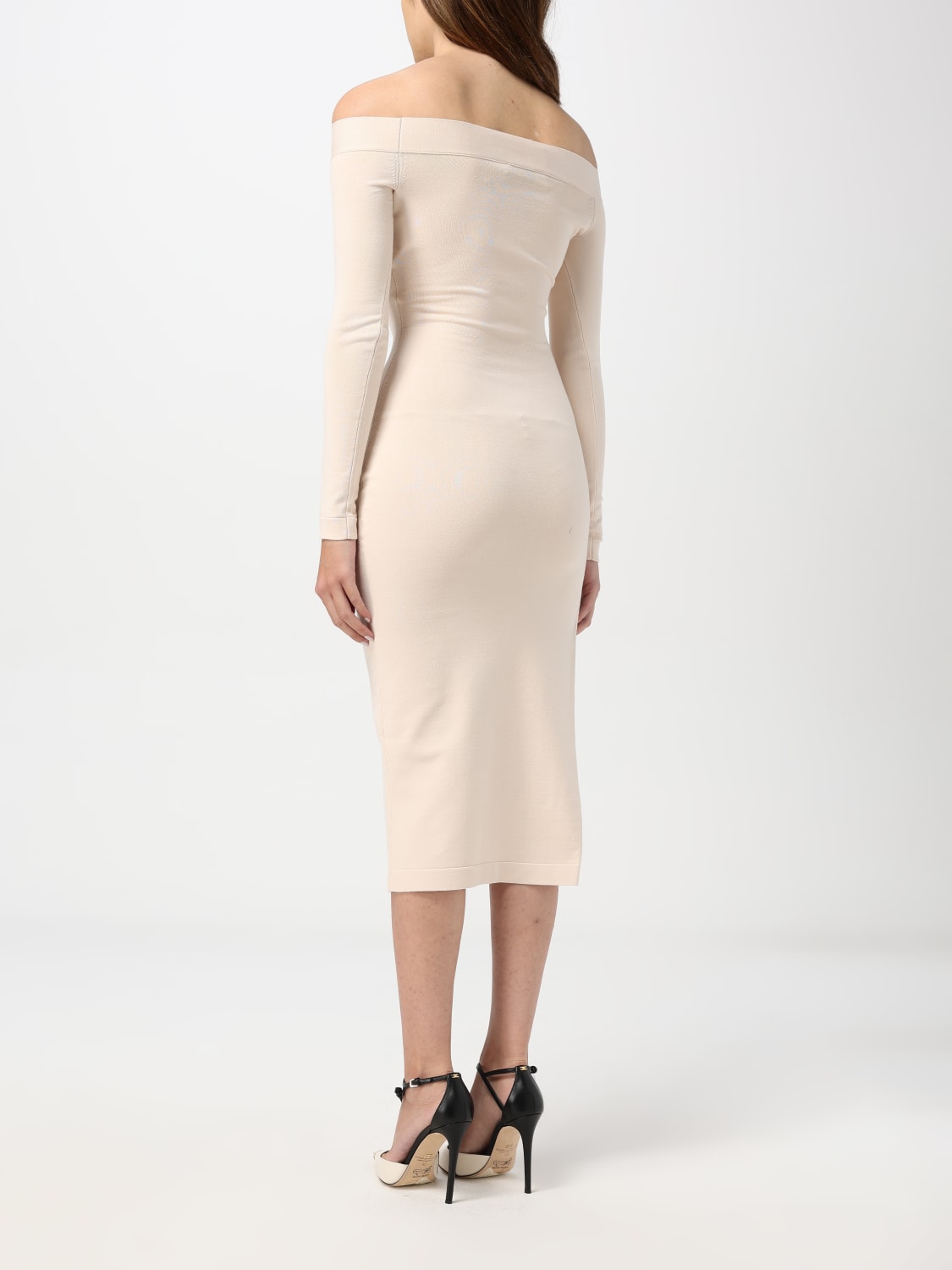 Giglio Abito Midi Elisabetta Franchi In Tessuto Elasticizzato