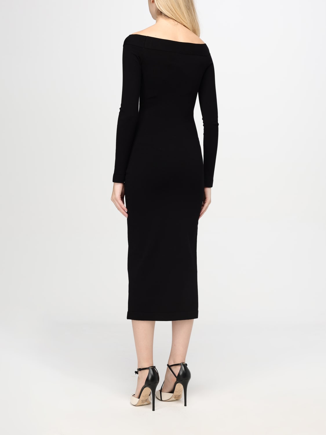 Giglio Abito Midi Elisabetta Franchi In Tessuto Elasticizzato