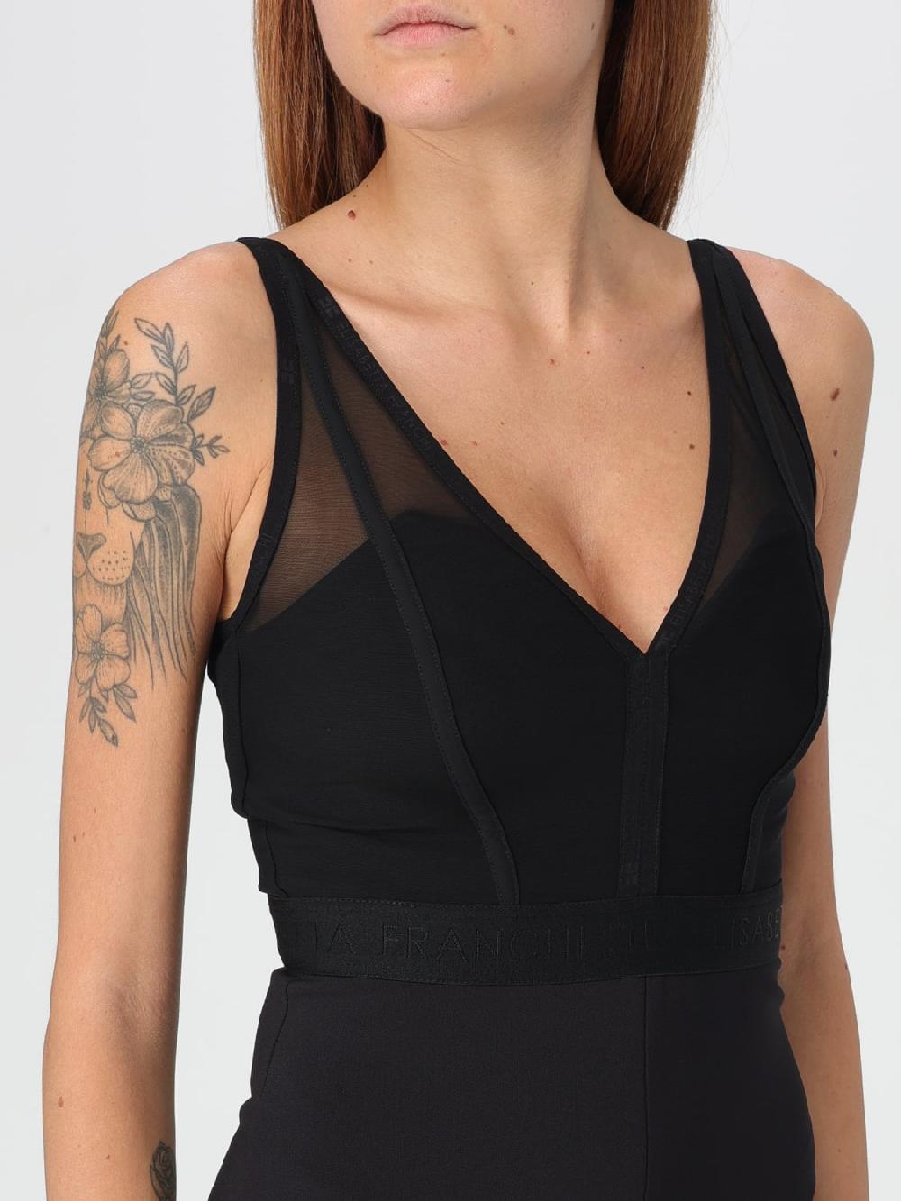 Giglio Abito Midi Elisabetta Franchi In Tulle E Crêpe