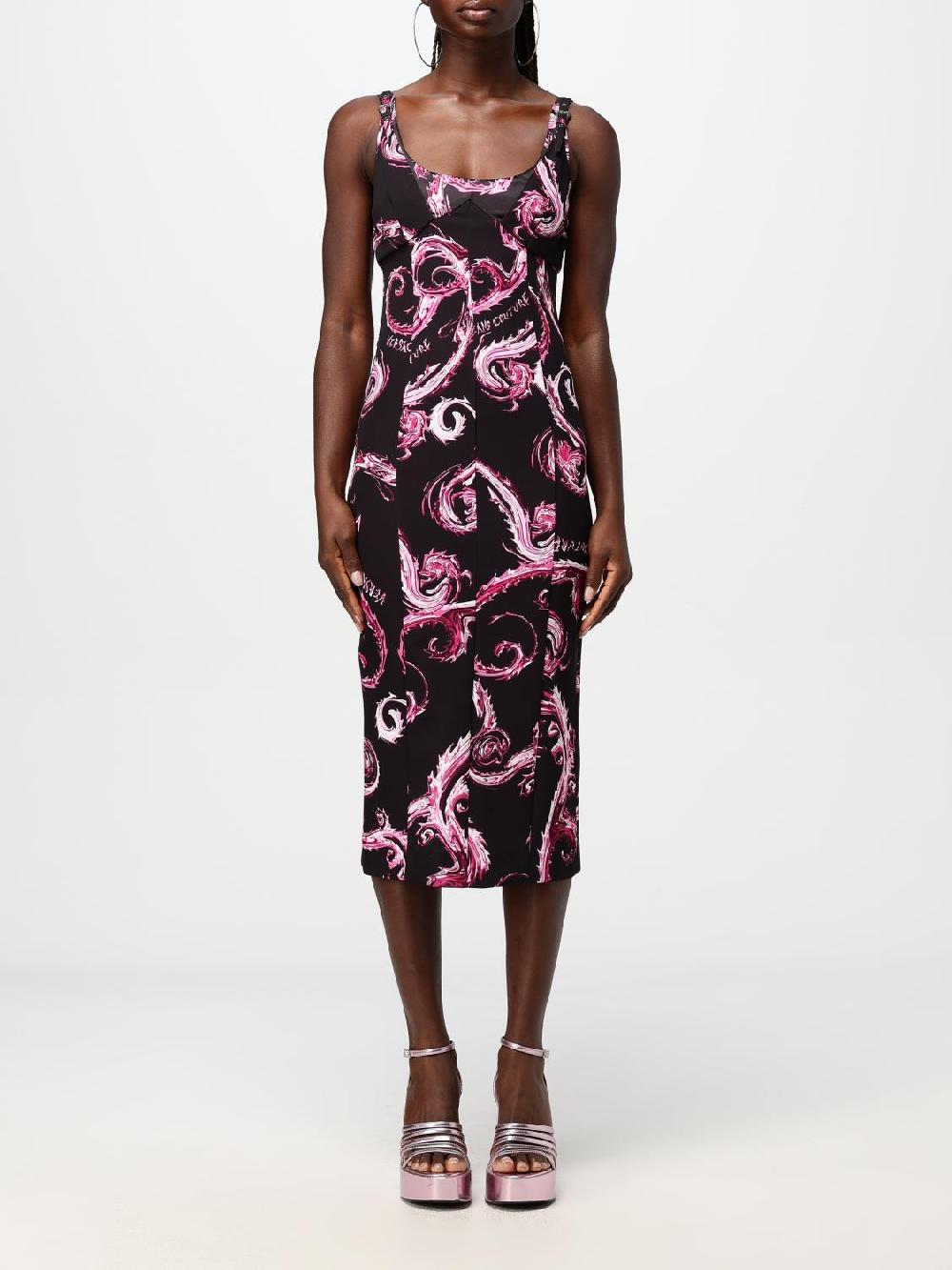 Giglio Abito midi Versace Jeans Couture in jersey stampato