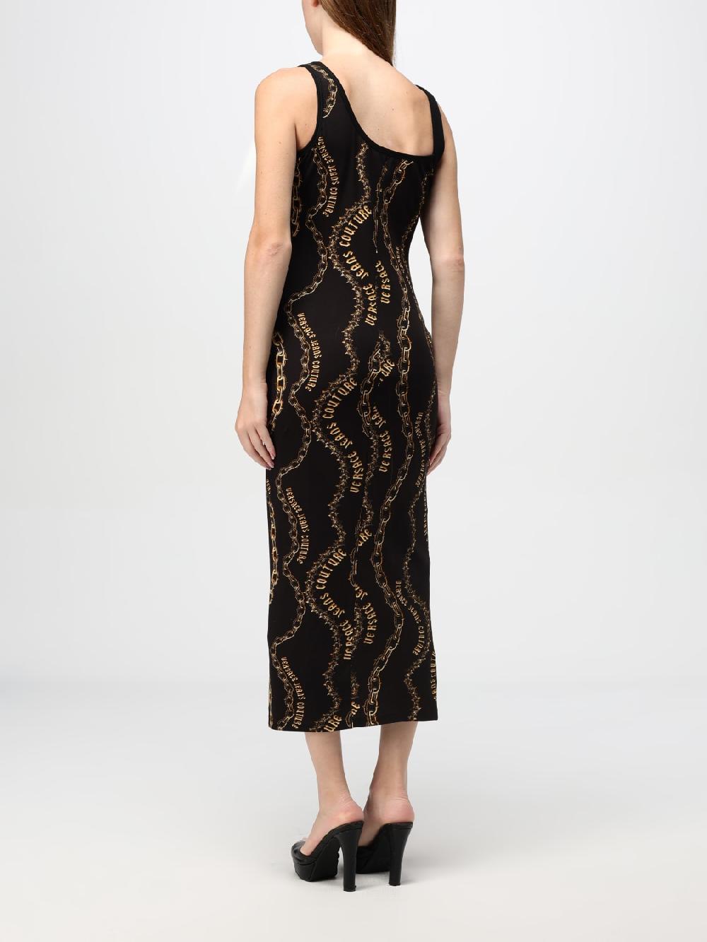 Giglio Abito Midi Versace Jeans Couture In Jersey Stretch