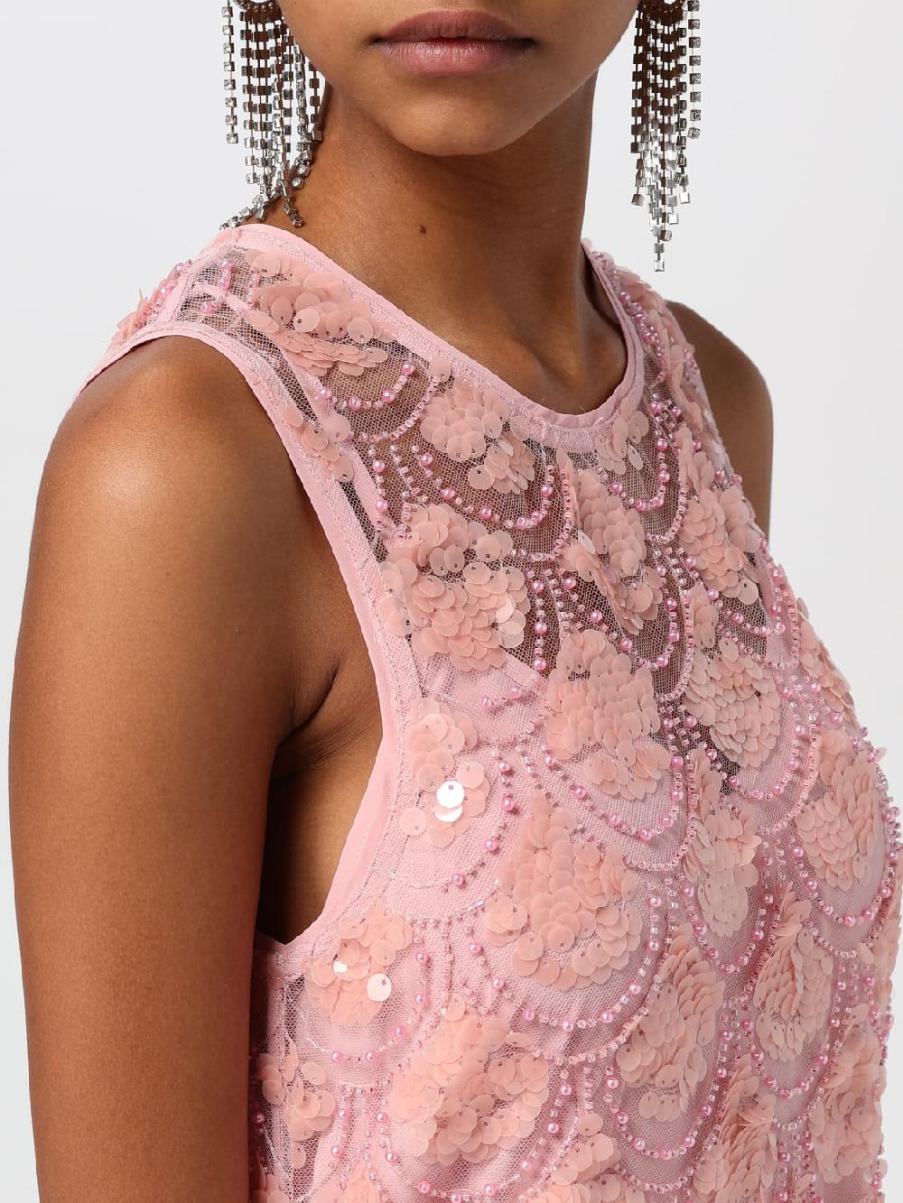 Giglio Abito Rotate In Tulle Con Ricami Di Paillettes