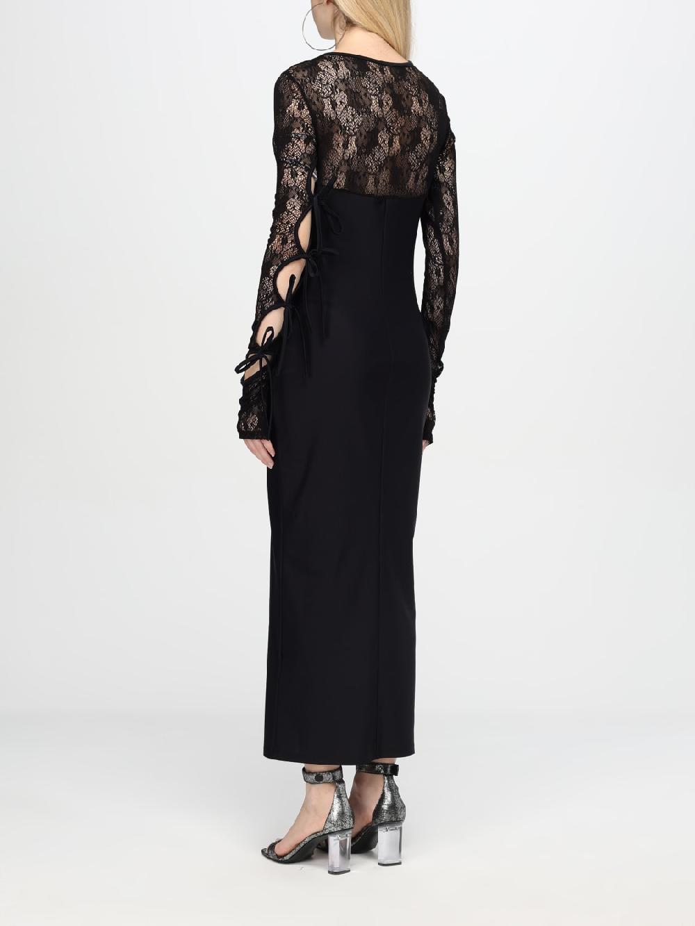 Giglio Abito Versace Jeans Couture In Tessuto Elasticizzato E Pizzo