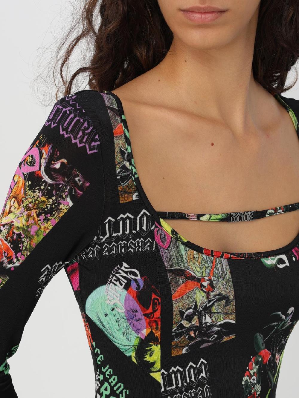 Giglio Abito Versace Jeans Couture In Viscosa Stampata