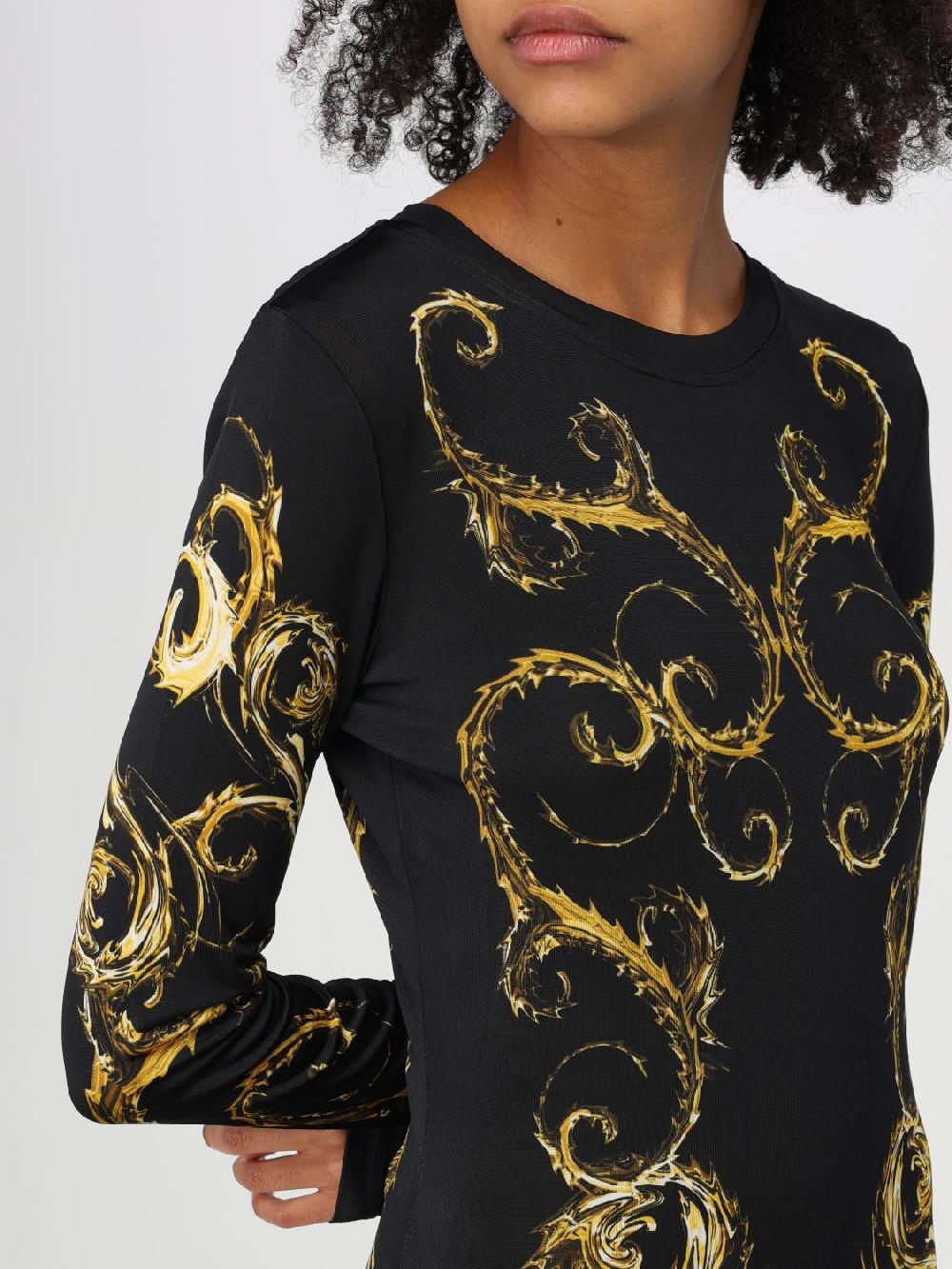 Giglio Abito Versace Jeans Couture In Viscosa Stretch