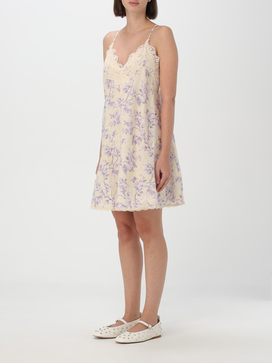Giglio Abito Zimmermann In Lino Con Stampa Floreale
