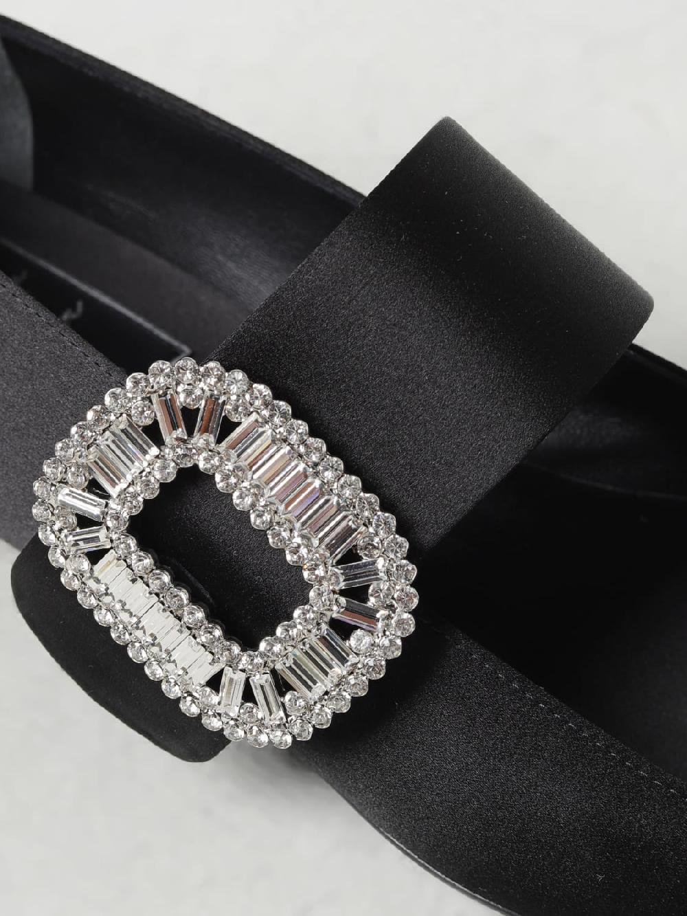 Giglio Ballerina Belle Vivier Roger Vivier In Raso Con Fibbia Gioiello