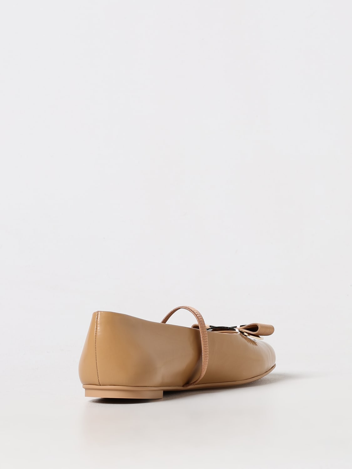 Giglio Ballerina Ferragamo In Pelle Con Fiocco Vara