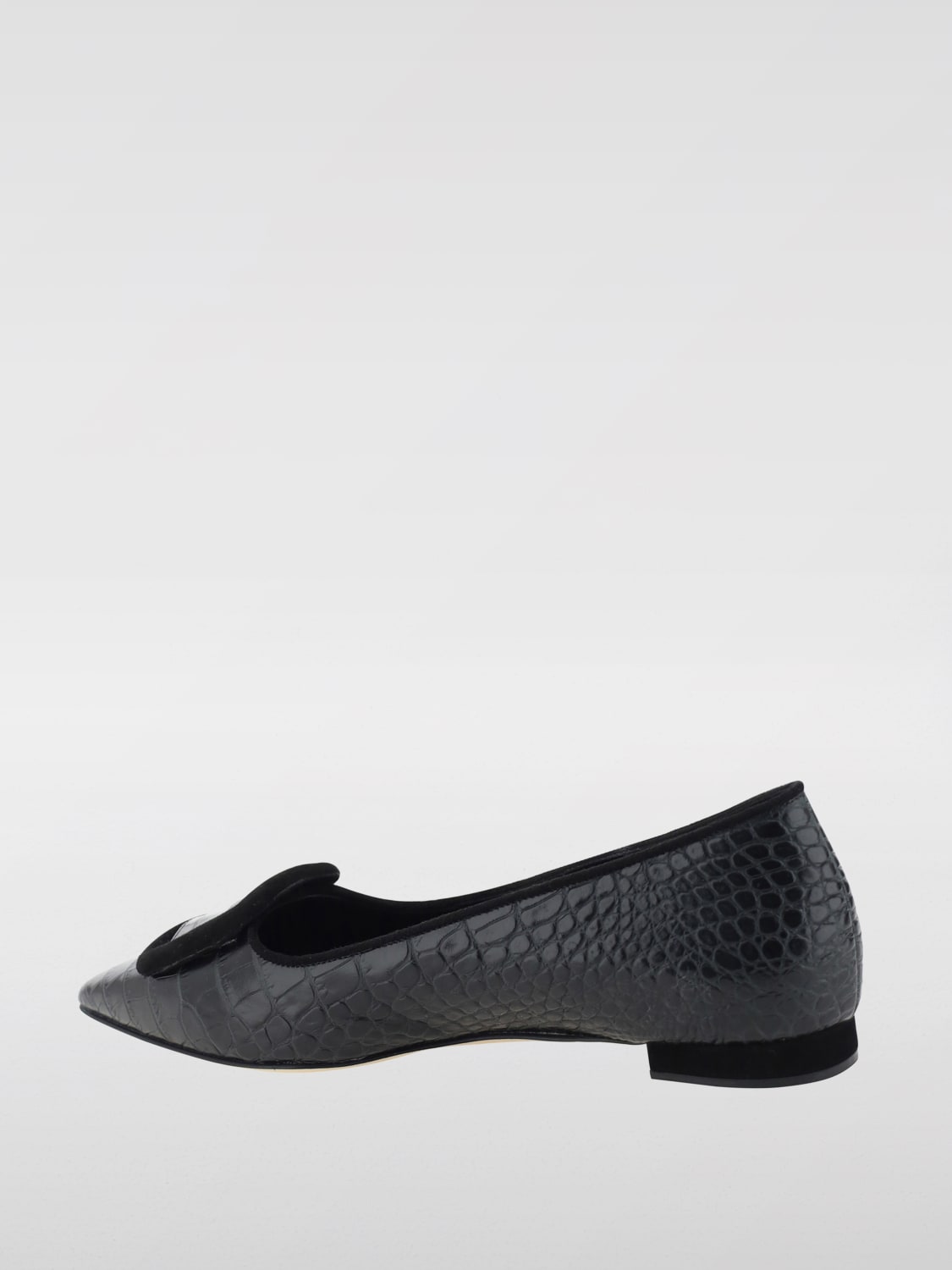 Giglio Ballerina Maysale Manolo Blahnik In Pelle Stampa Cocco