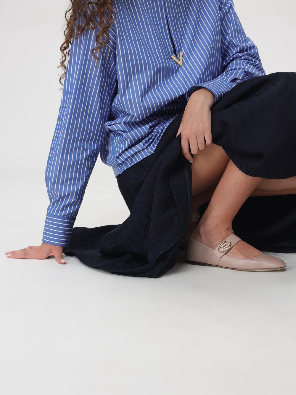 Giglio Ballerina VLogo Signature Valentino Garavani In Pelle