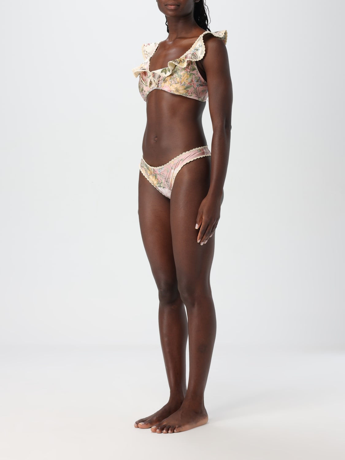 Giglio Bikini Zimmermann In Lycra Con Stampa Floreale