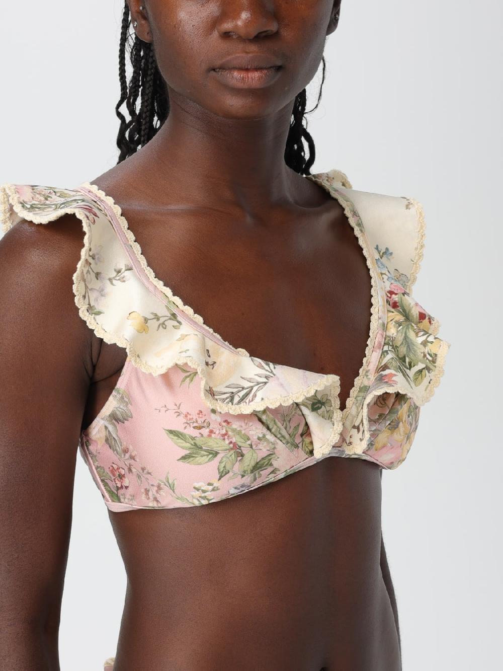 Giglio Bikini Zimmermann In Lycra Con Stampa Floreale