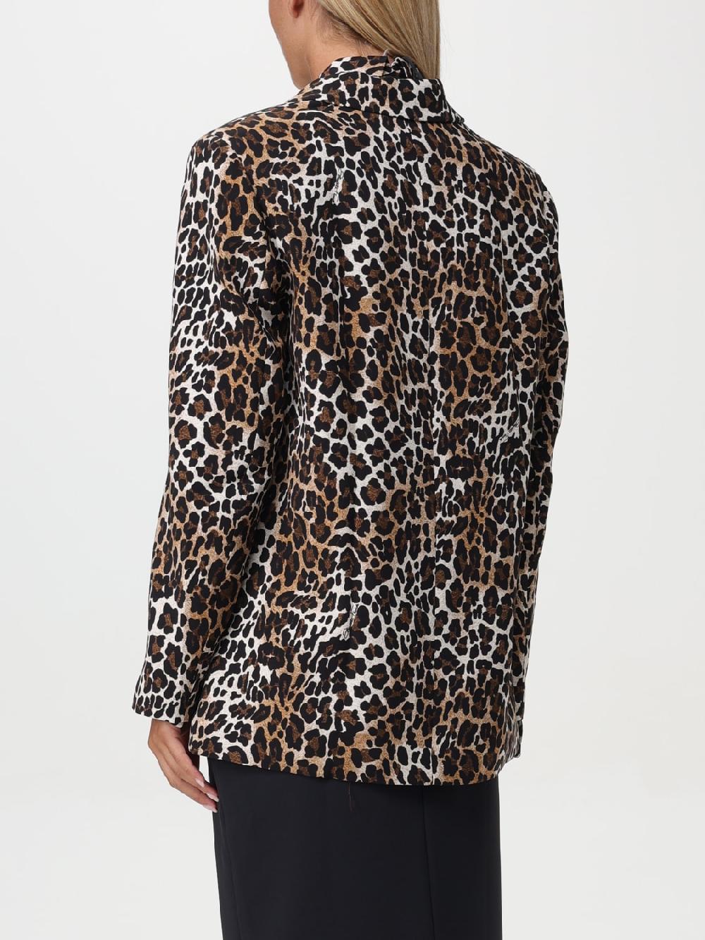 Giglio Blazer A Doppiopetto Animalier Elisabetta Franchi