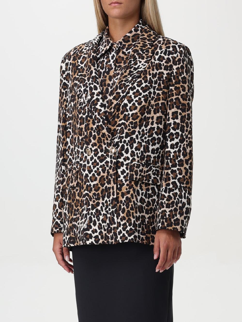Giglio Blazer A Doppiopetto Animalier Elisabetta Franchi