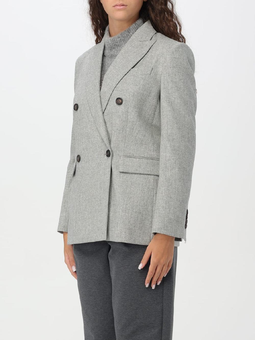 Giglio Blazer A Doppiopetto Brunello Cucinelli In Lana E Cashmere