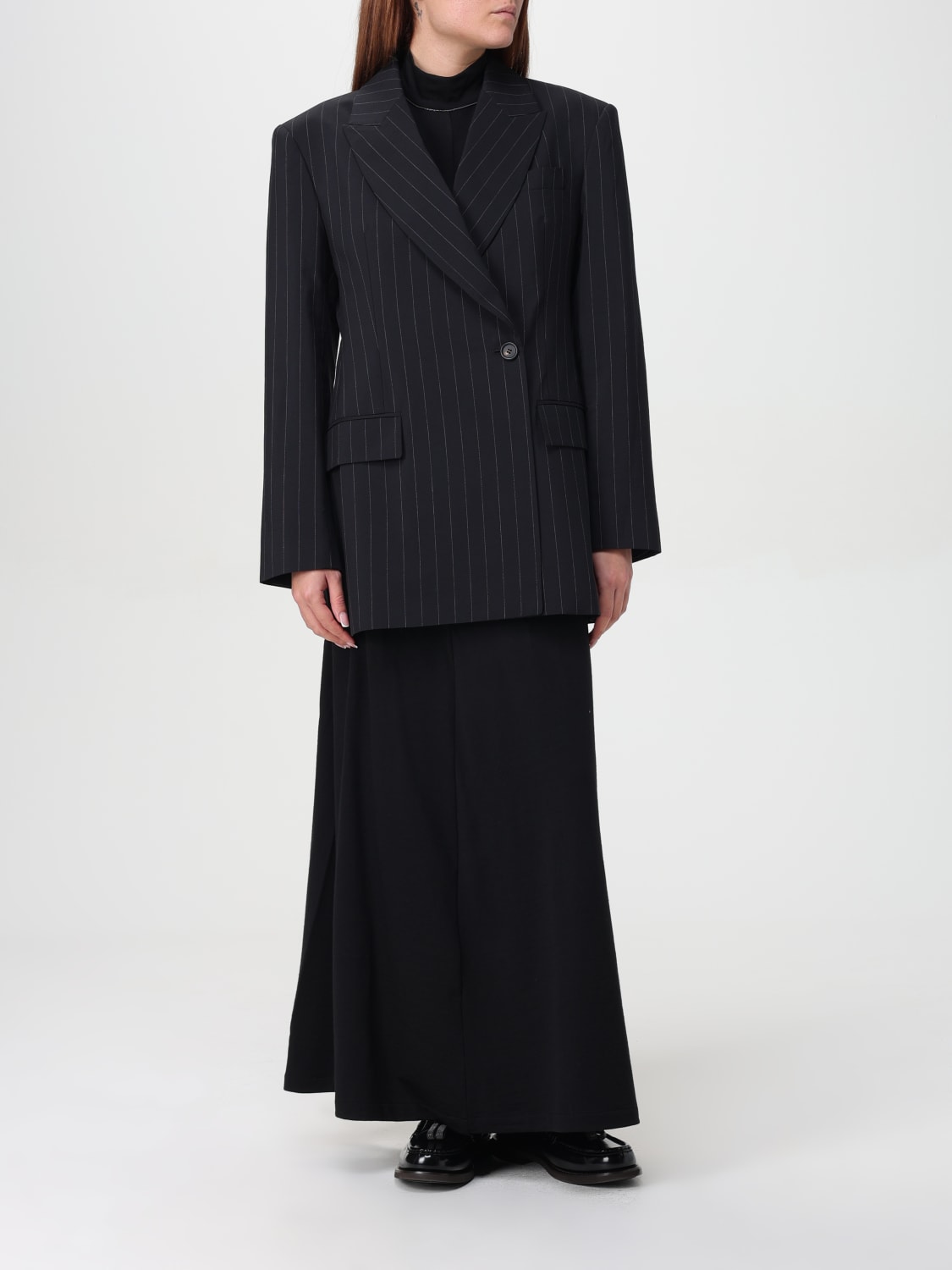 Giglio Blazer A Doppiopetto Brunello Cucinelli In Misto Lana A Righe