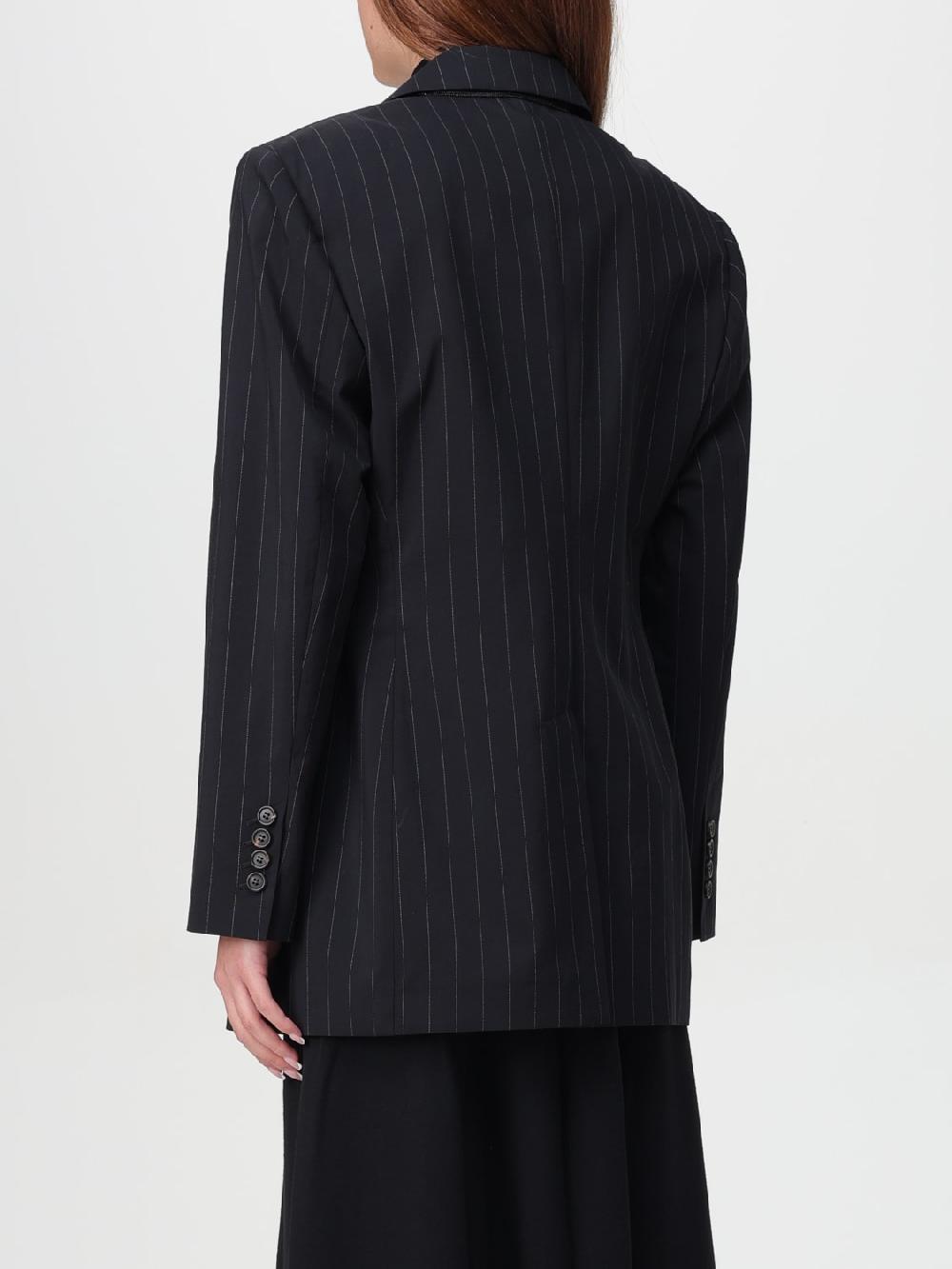 Giglio Blazer A Doppiopetto Brunello Cucinelli In Misto Lana A Righe