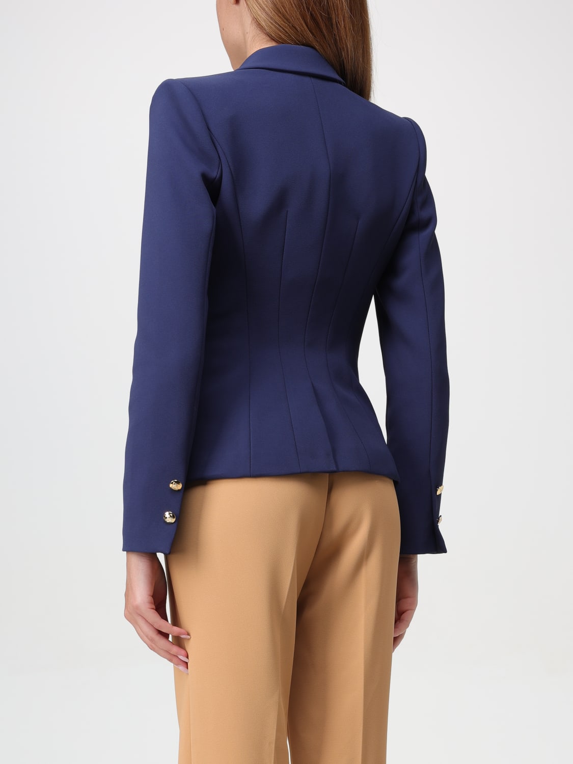 Giglio Blazer A Doppiopetto Elisabetta Franchi In Crepe