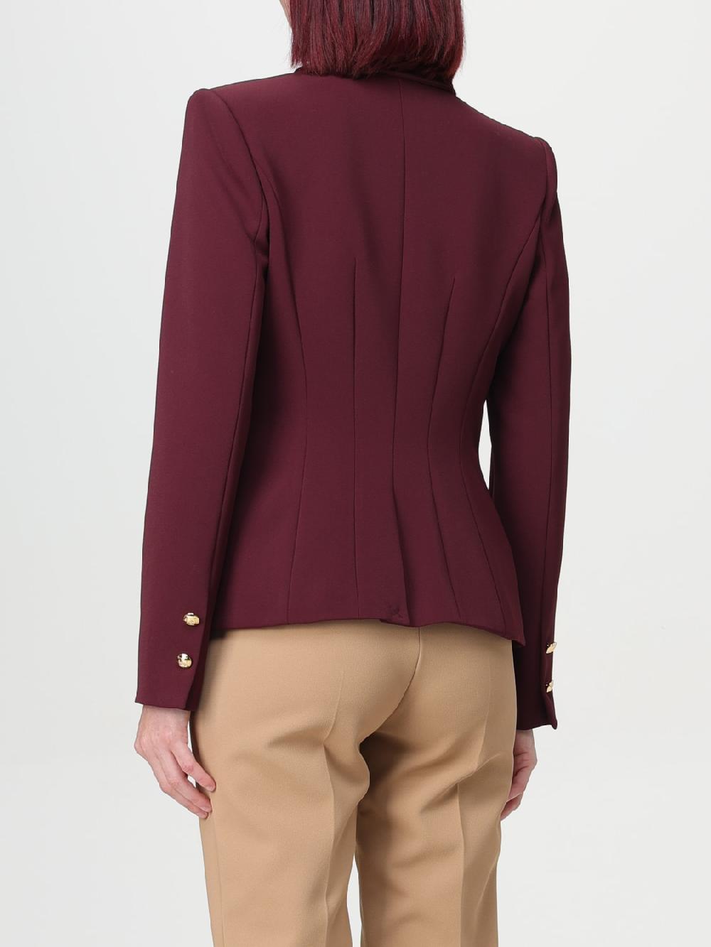 Giglio Blazer A Doppiopetto Elisabetta Franchi In Crepe