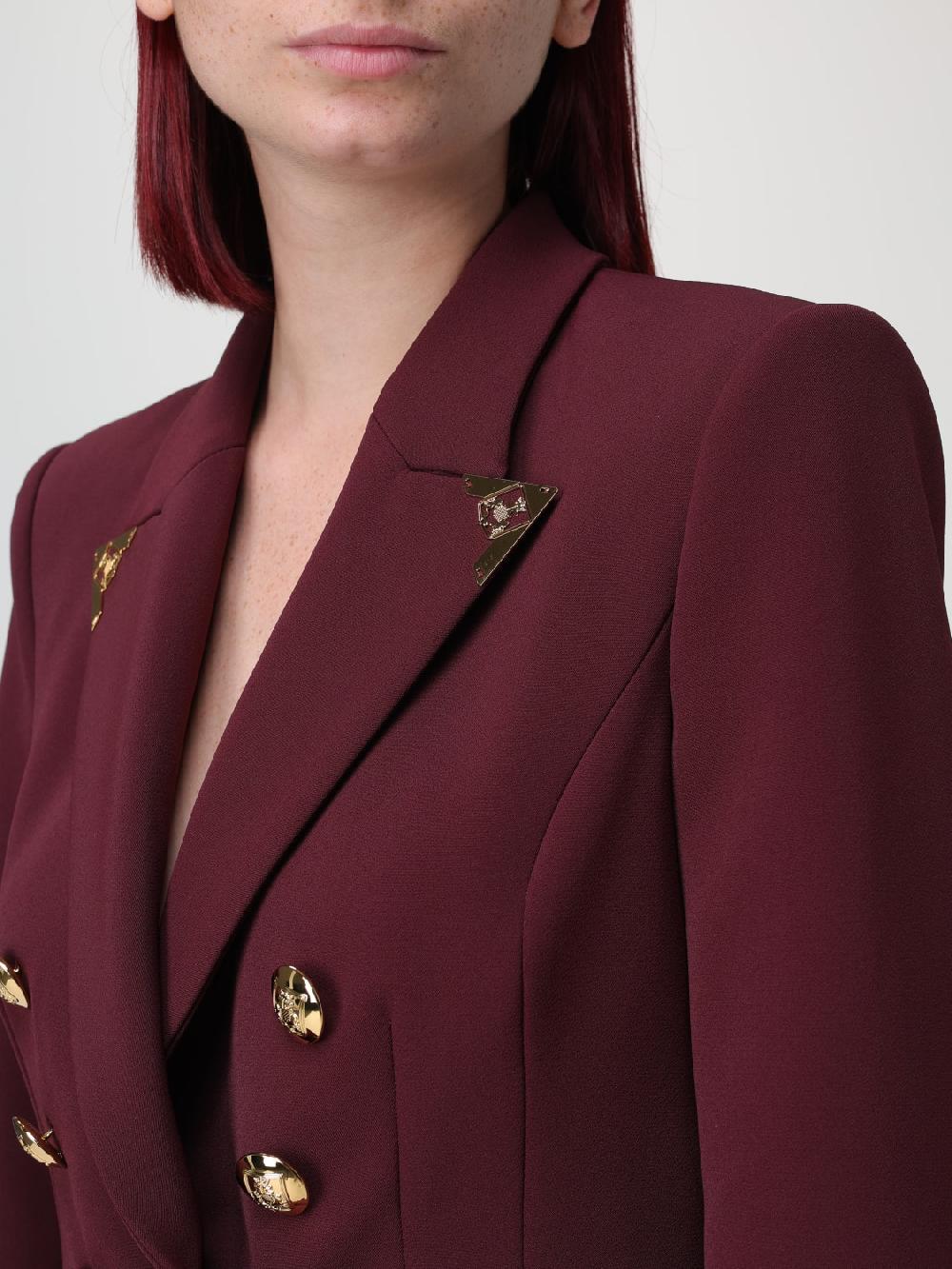 Giglio Blazer A Doppiopetto Elisabetta Franchi In Crepe