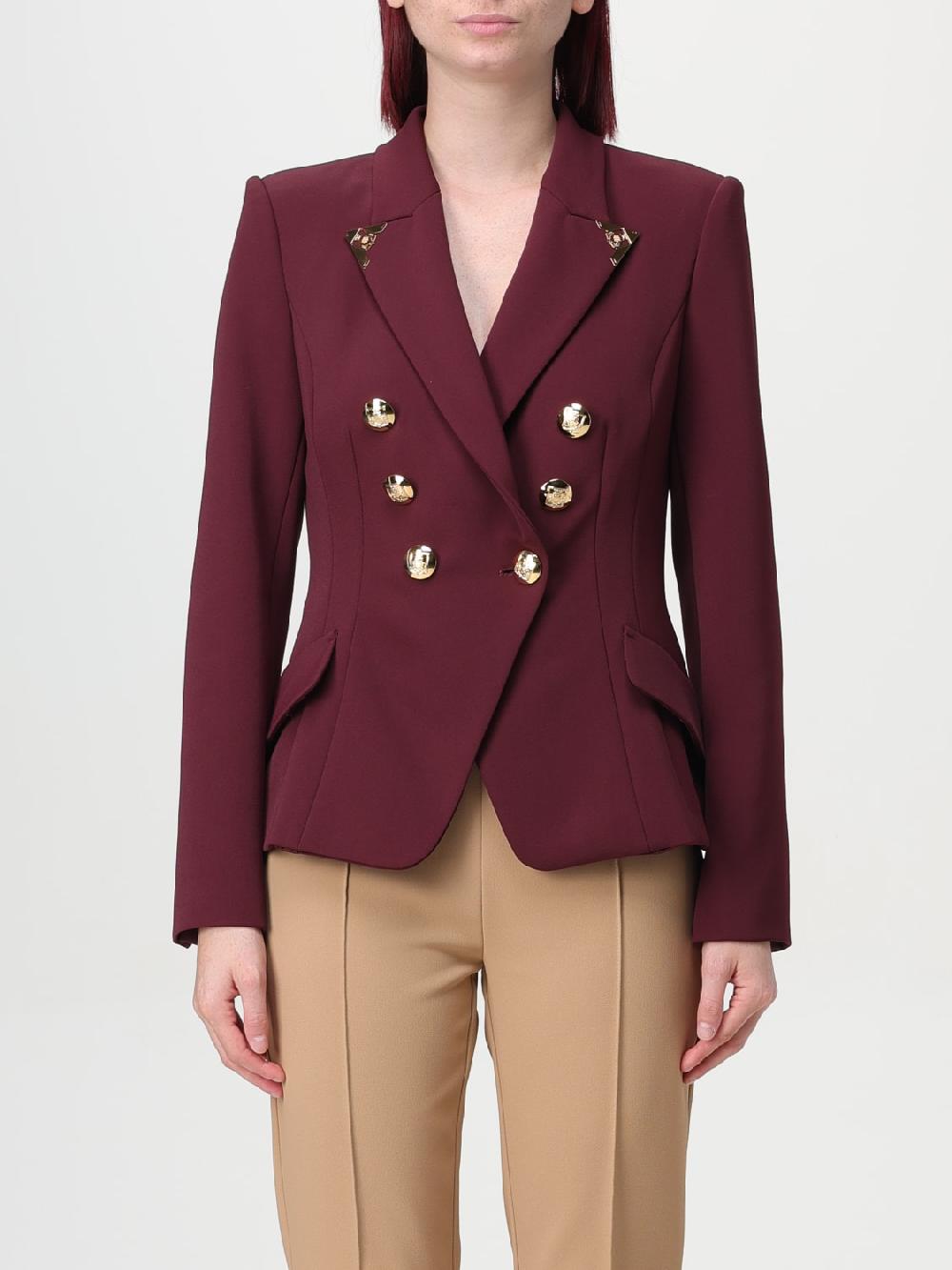 Giglio Blazer a doppiopetto Elisabetta Franchi in crepe