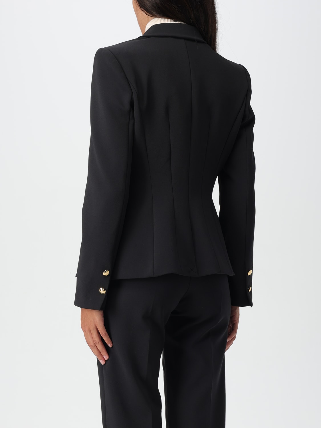 Giglio Blazer A Doppiopetto Elisabetta Franchi In Crepe