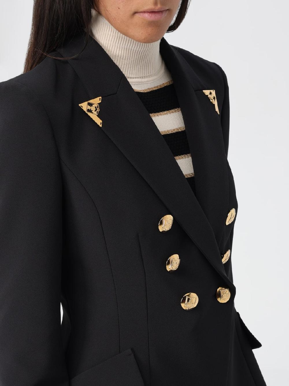 Giglio Blazer A Doppiopetto Elisabetta Franchi In Crepe
