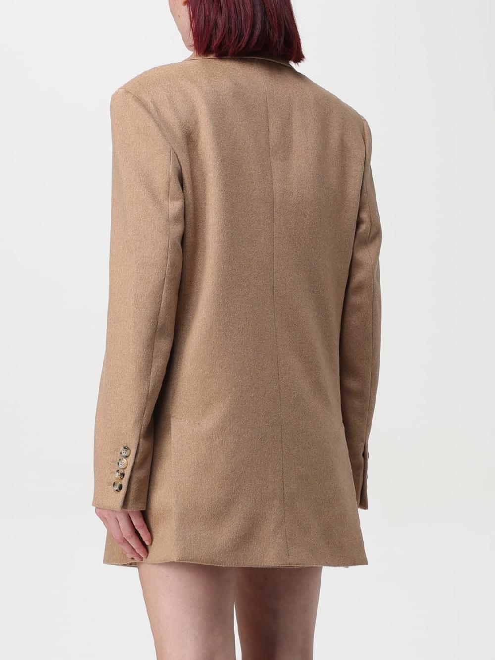 Giglio Blazer A Doppiopetto Max Mara In Lana Di Cammello