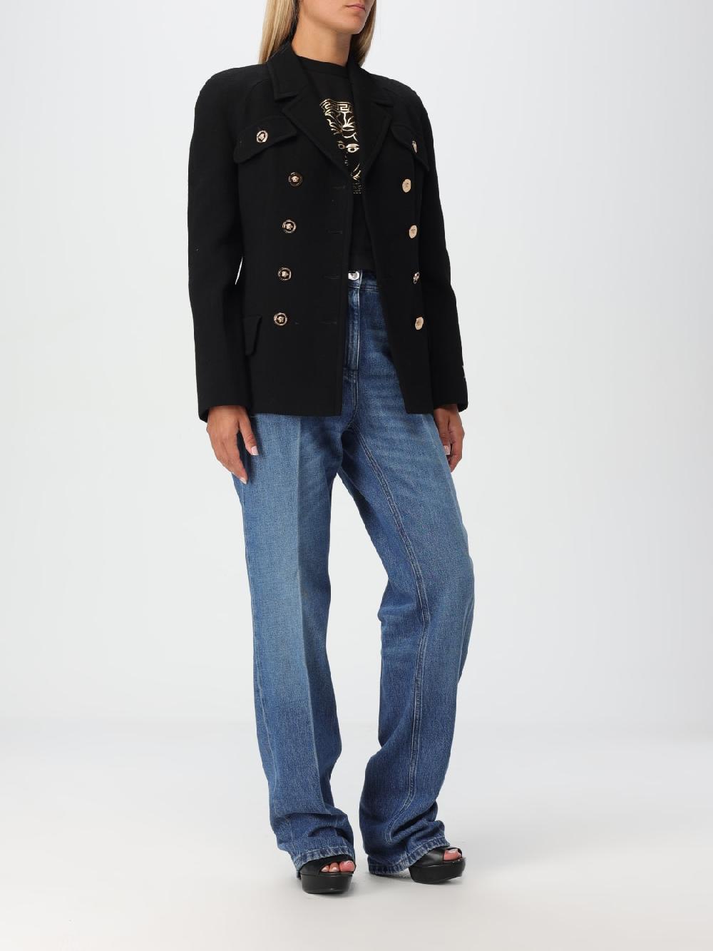 Giglio Blazer A Doppiopetto Versace In Lana Vergine