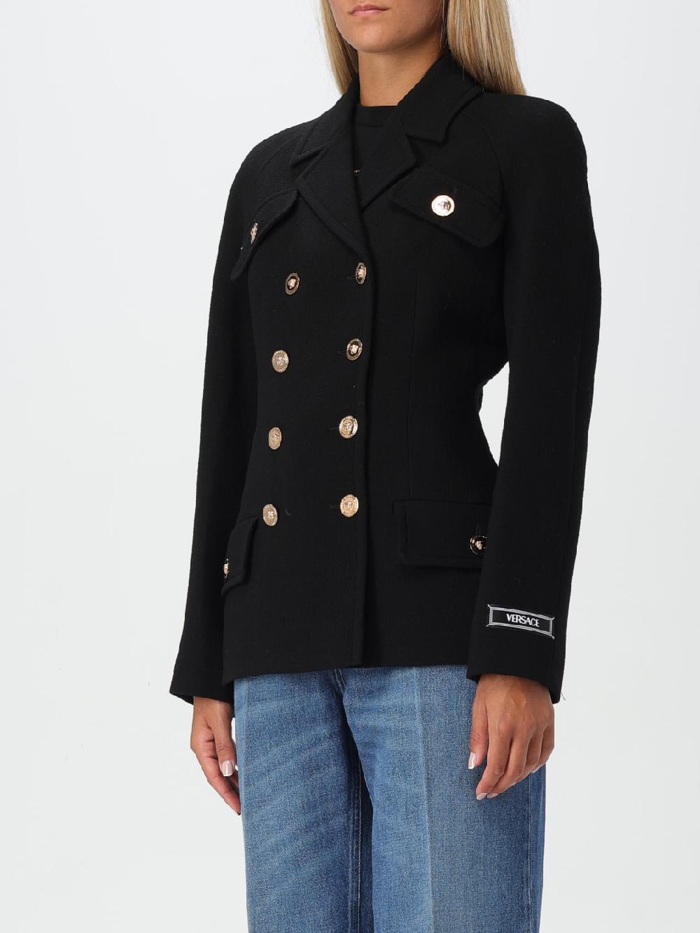 Giglio Blazer A Doppiopetto Versace In Lana Vergine