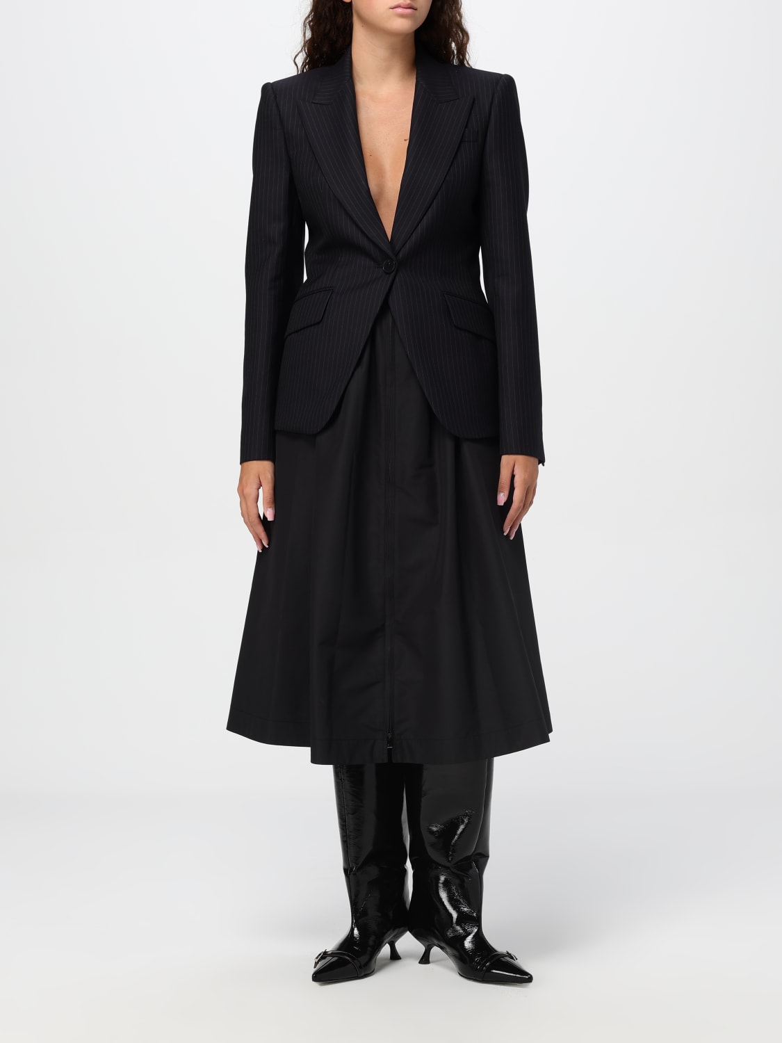 Giglio Blazer Alexander McQueen In Lana Con Motivo A Righe