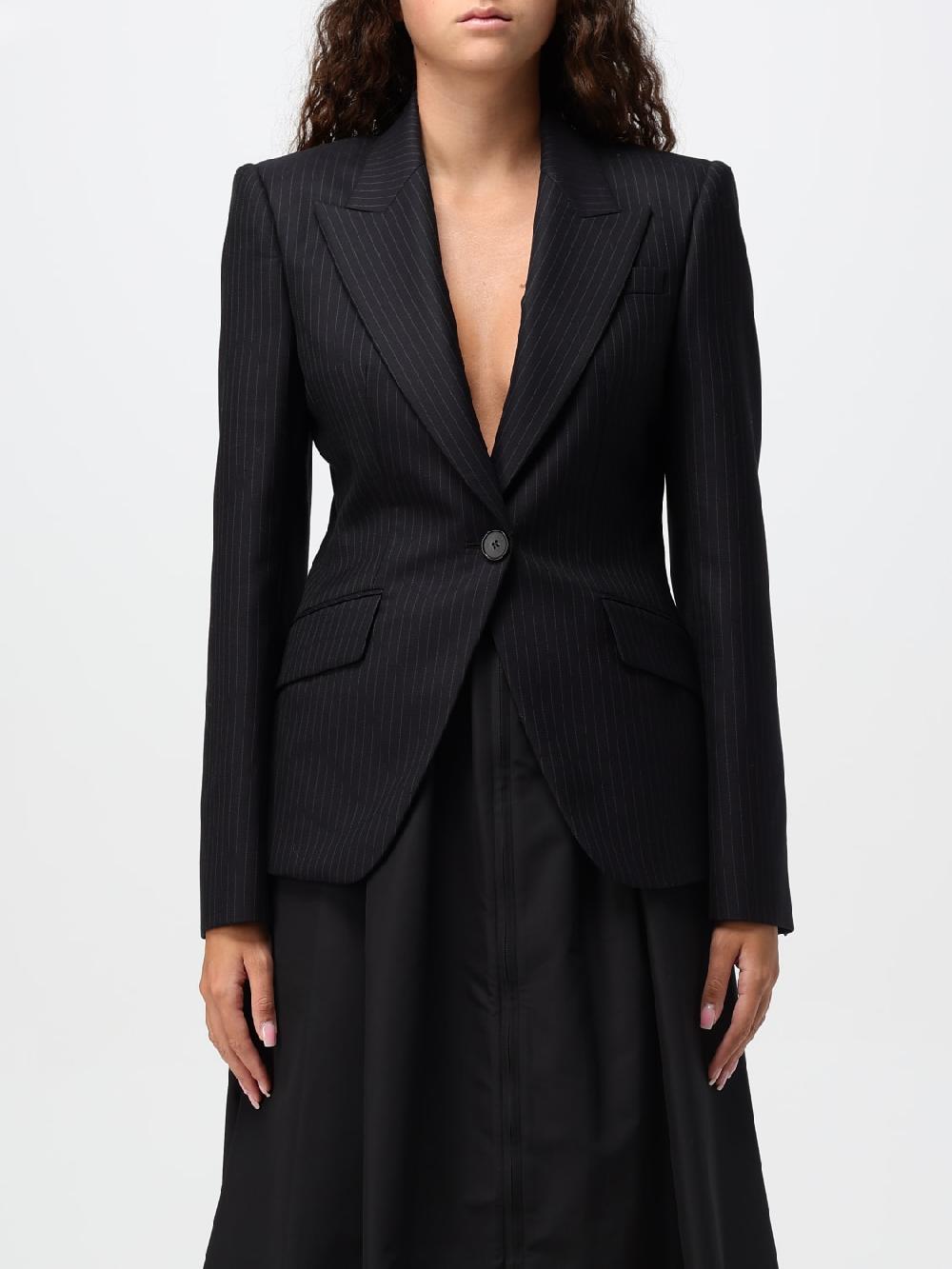 Giglio Blazer Alexander McQueen in lana con motivo a righe