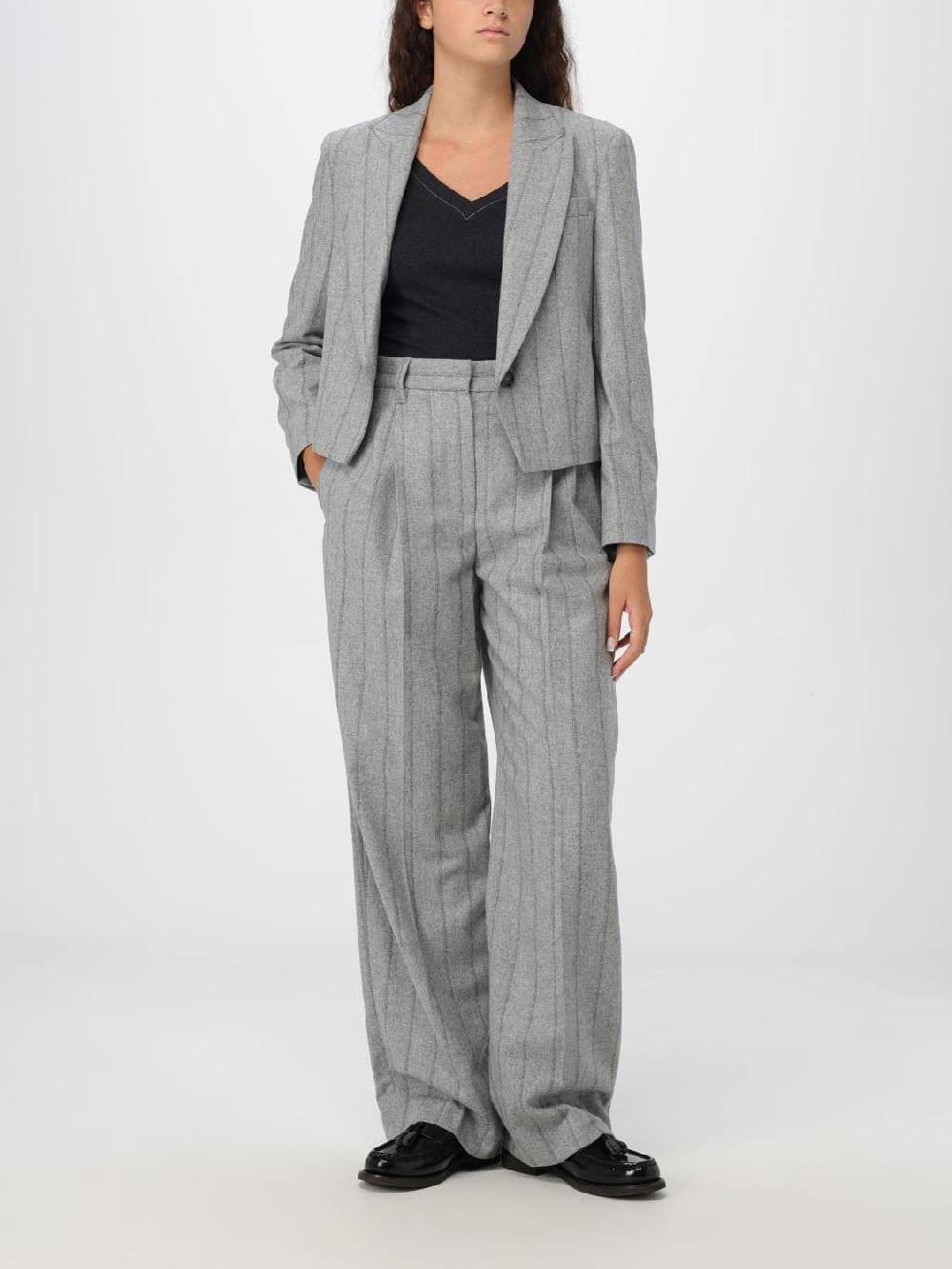 Giglio Blazer Brunello Cucinelli In Misto Lana A Righe
