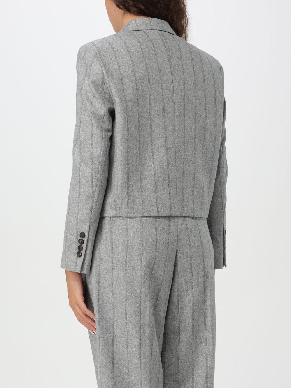 Giglio Blazer Brunello Cucinelli In Misto Lana A Righe