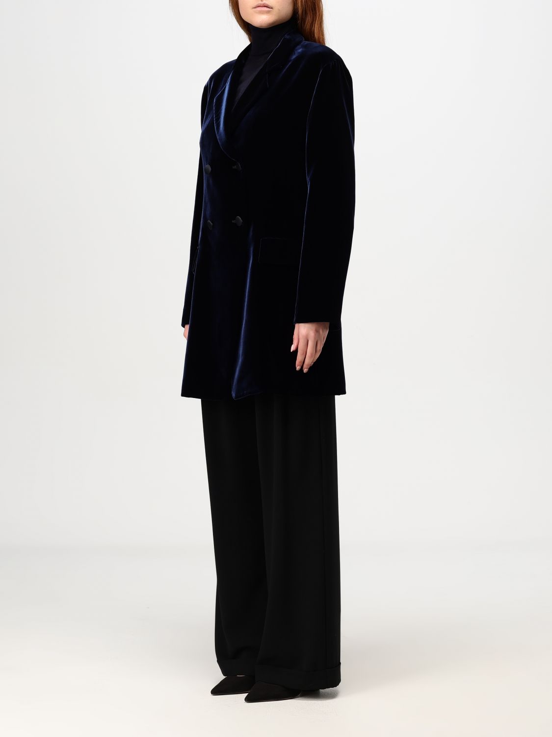 Giglio Blazer Doppiopetto Emporio Armani In Velluto