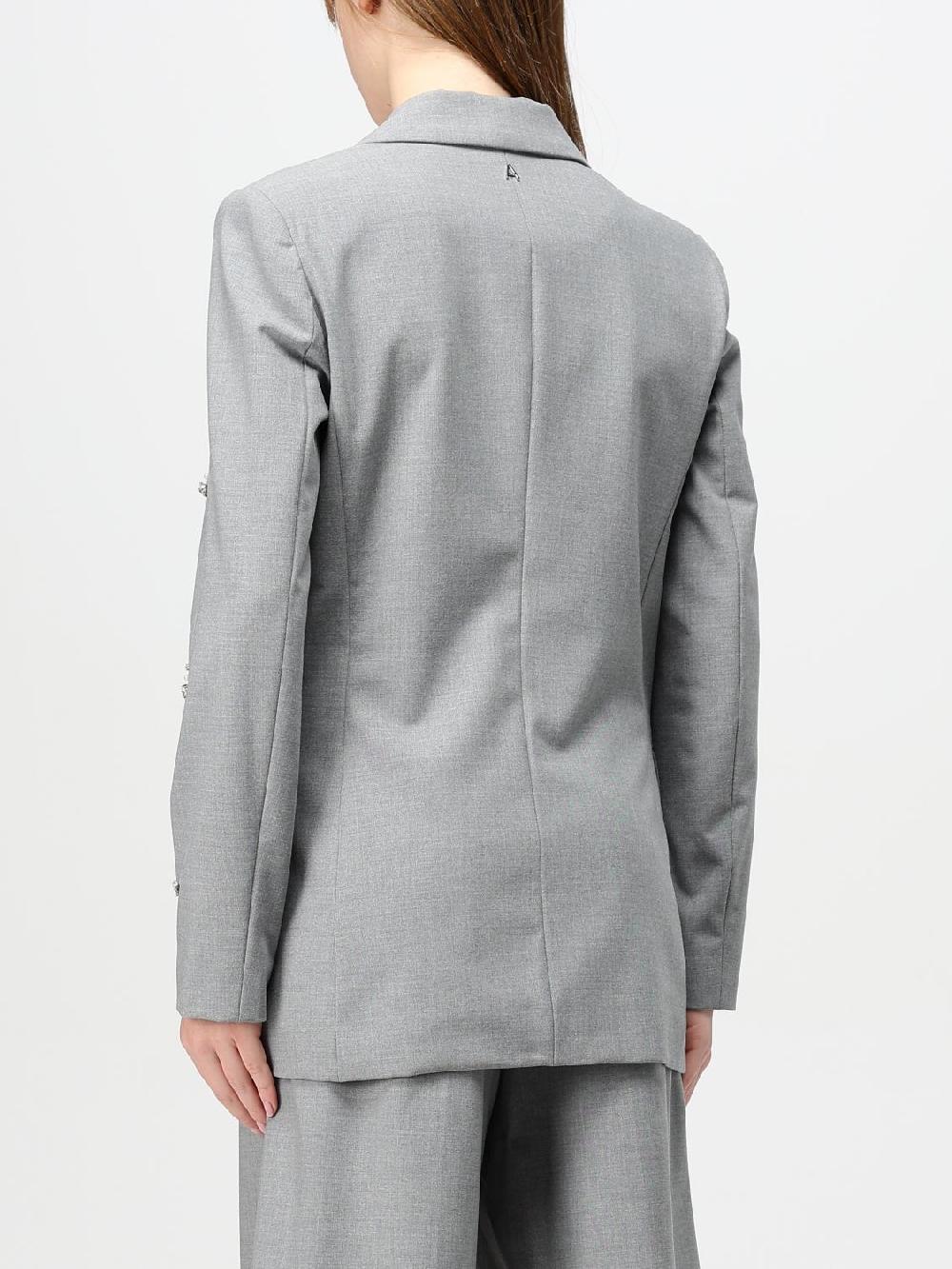 Giglio Blazer Doppiopetto Twinset - Actitude In Misto Lana Con Strass