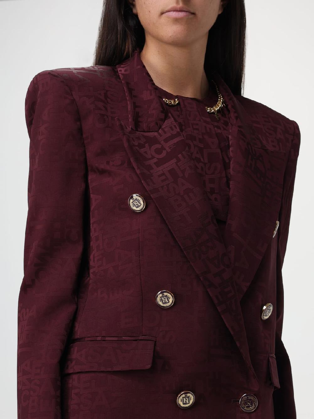 Giglio Blazer Elisabetta Franchi In Viscosa Con Logo Jacquard