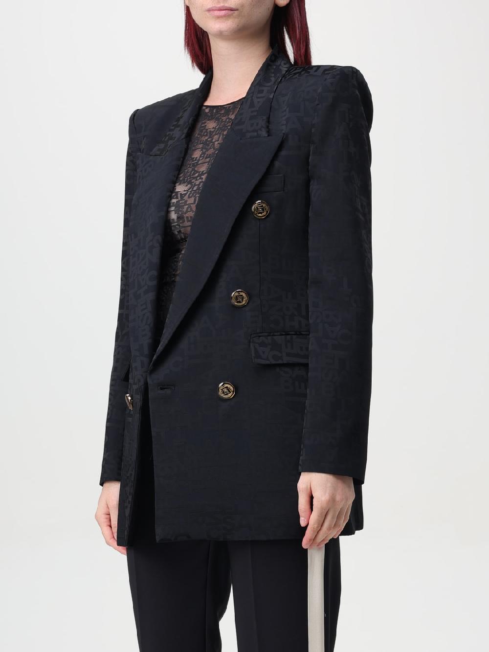 Giglio Blazer Elisabetta Franchi In Viscosa Con Logo Jacquard