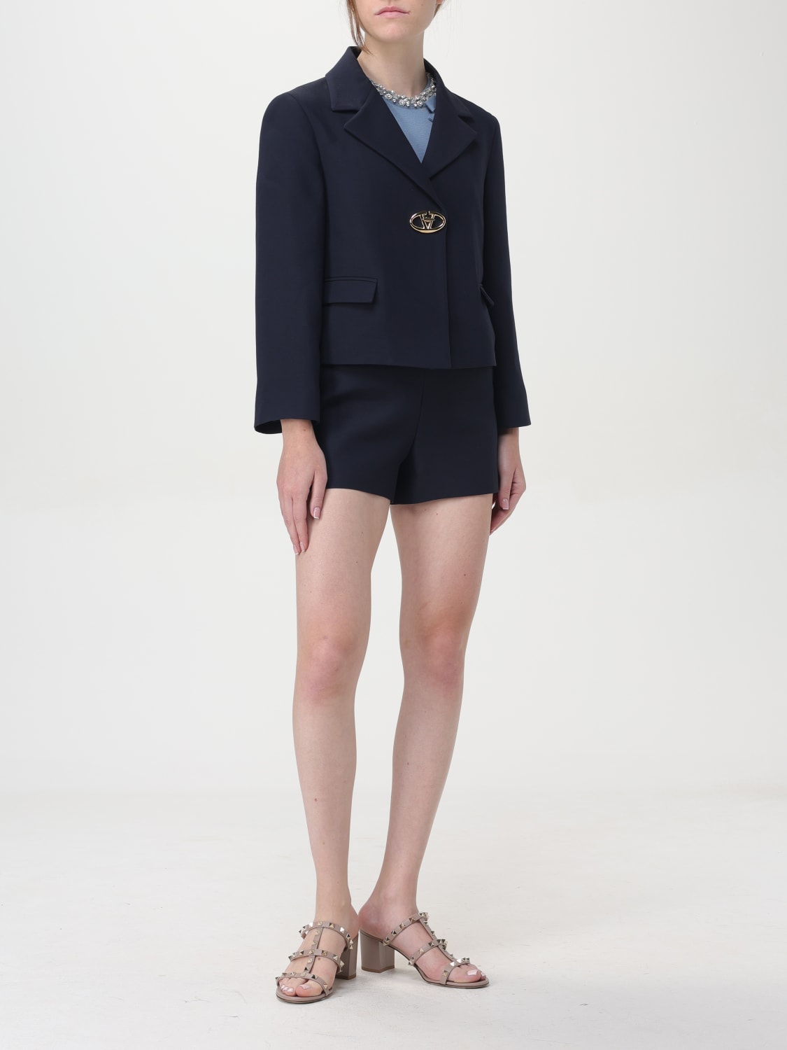 Giglio Blazer VLogo Valentino In Lana Vergine E Seta