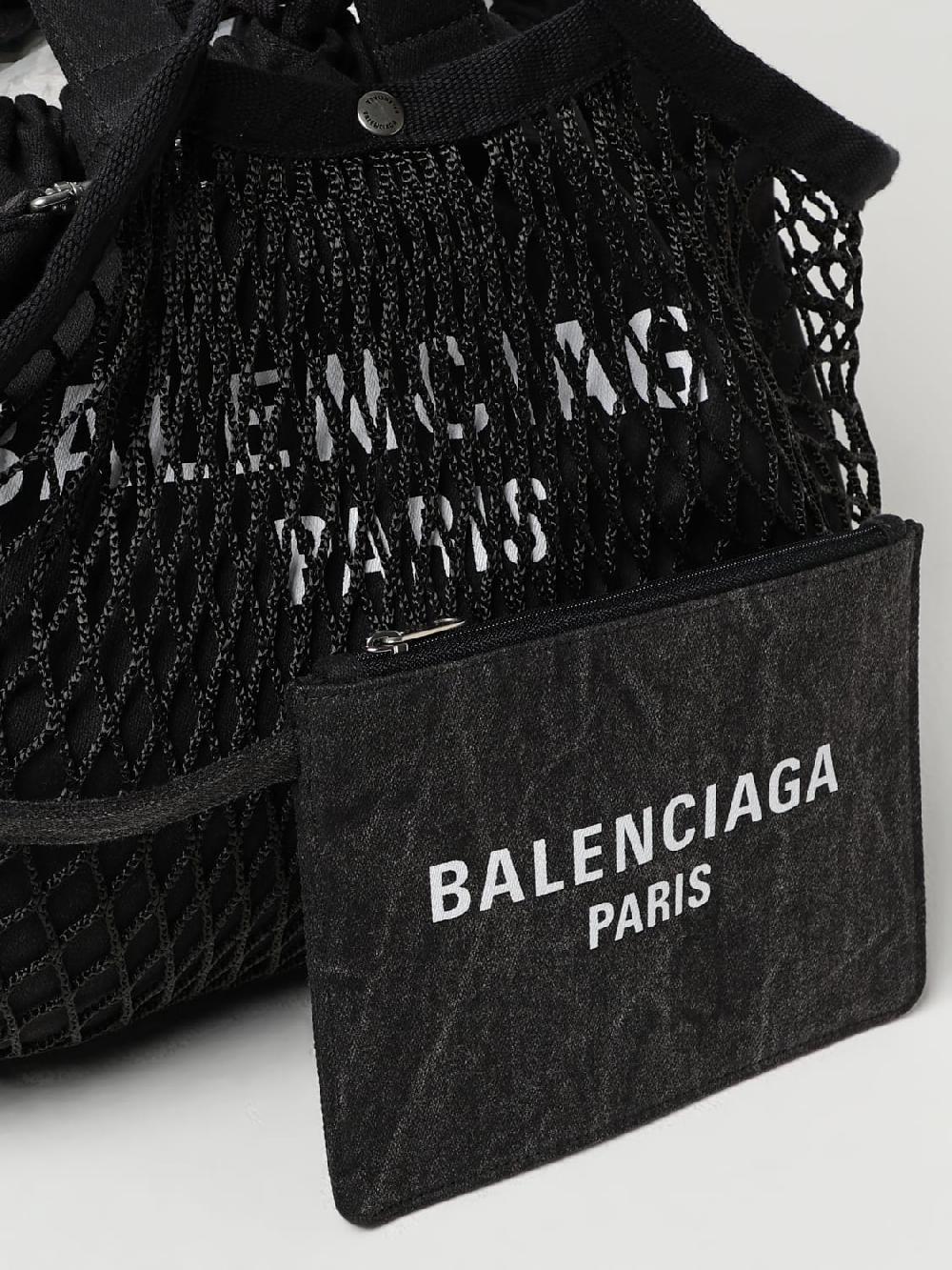 Giglio Borsa 24/7 Balenciaga In Canvas Di Cotone E Mesh A Rete