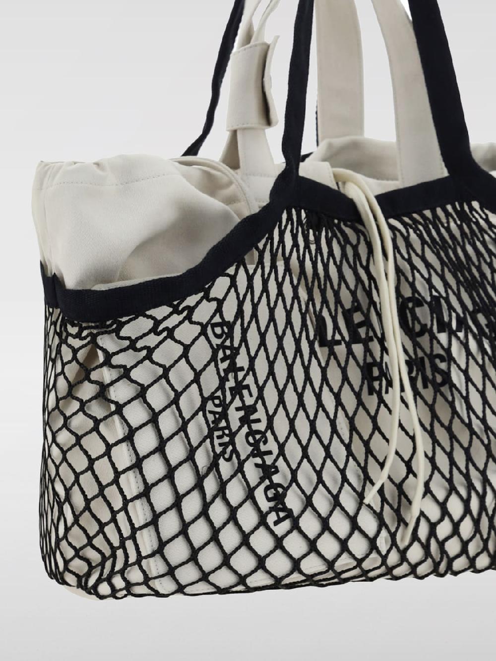 Giglio Borsa 24/7 Balenciaga In Canvas Di Cotone E Mesh A Rete