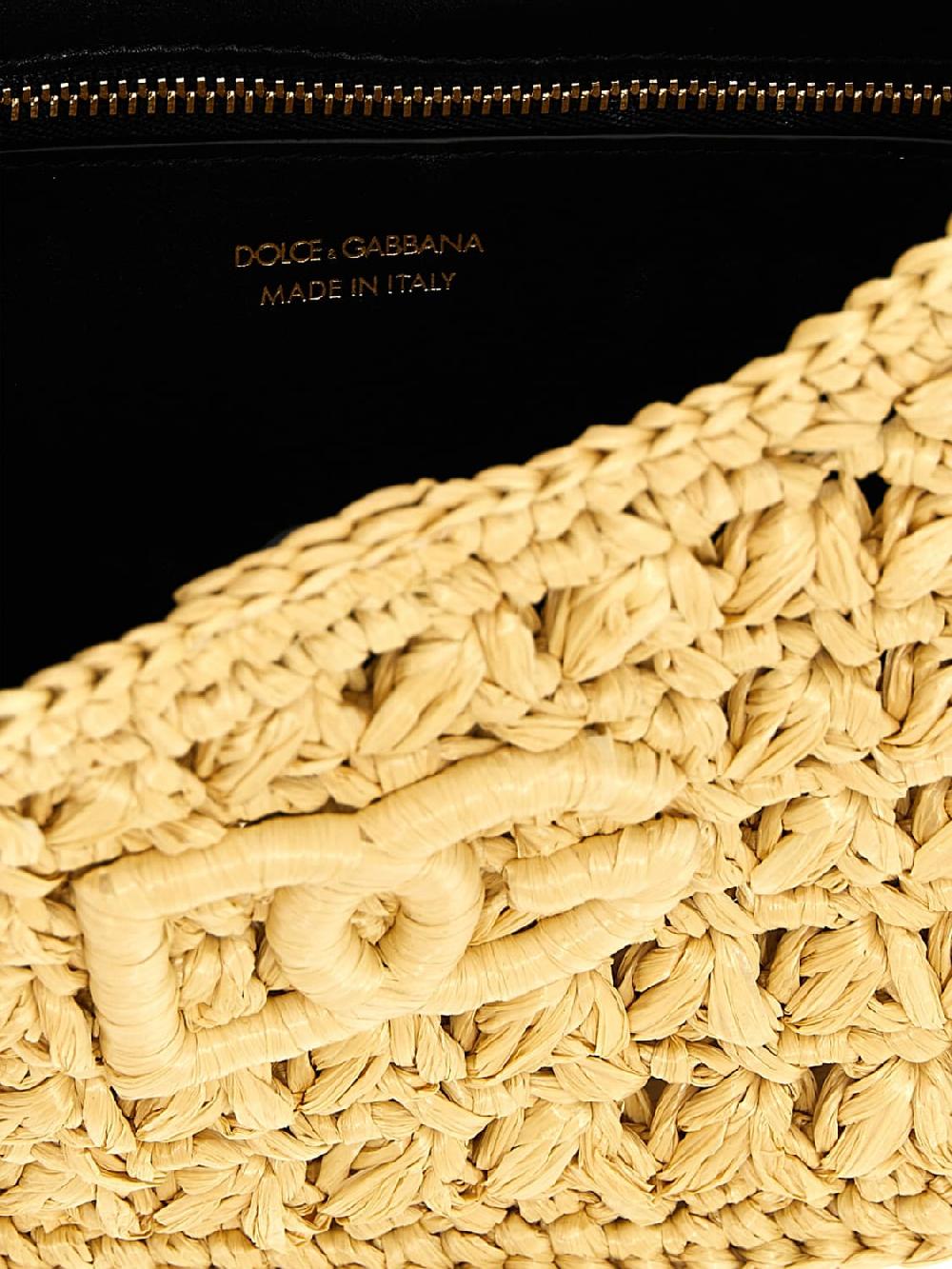 Giglio Borsa 3.5 Dolce & Gabbana In Rafia Intrecciata