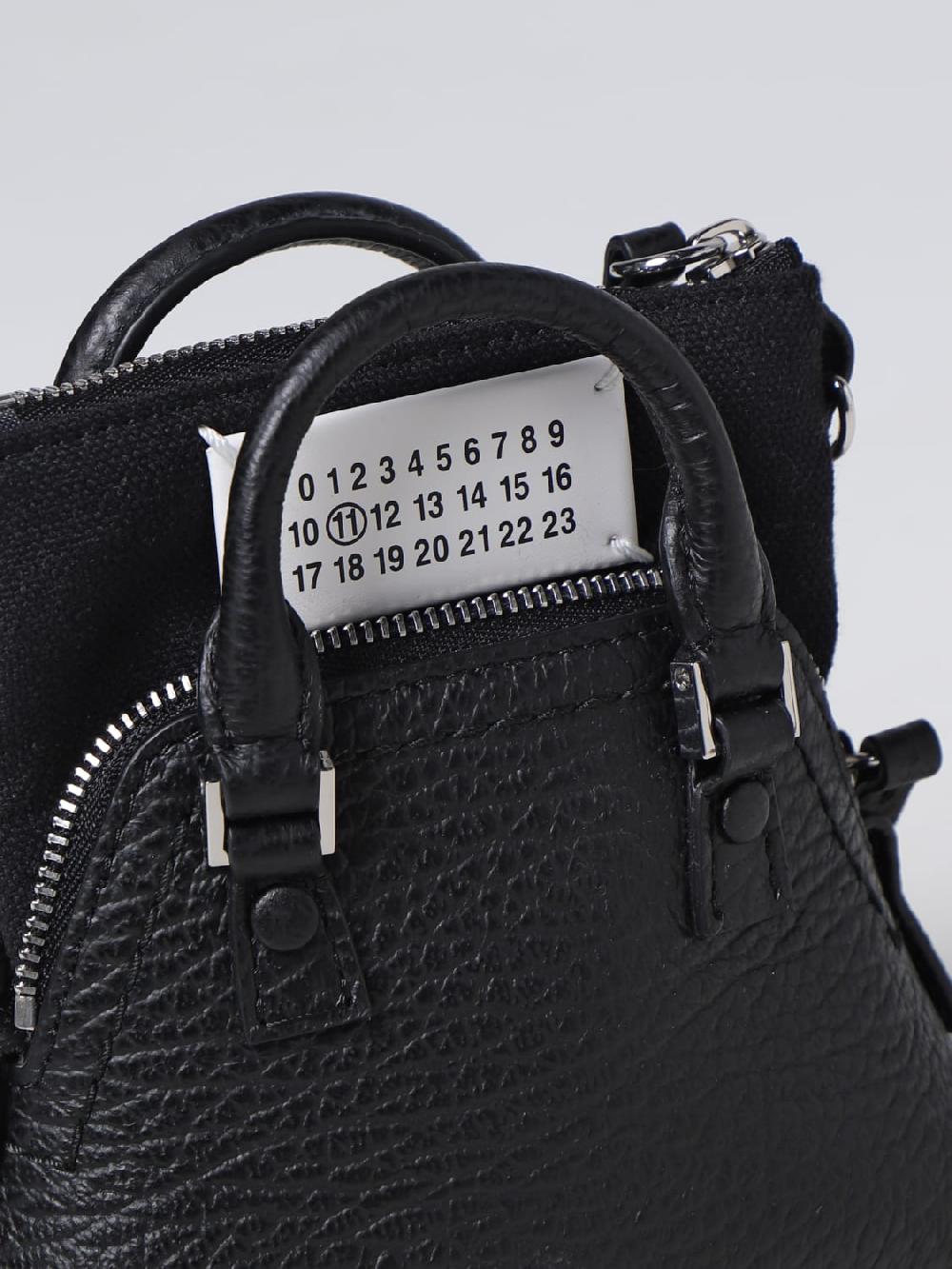 Giglio Borsa 5AC Baby Maison Margiela In Pelle A Grana E Canvas