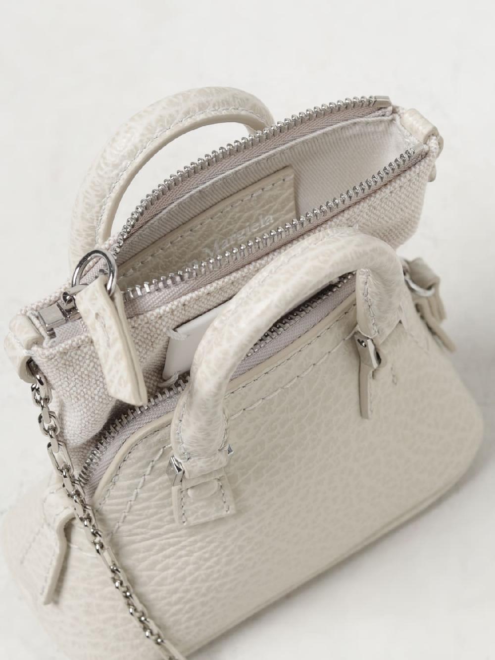 Giglio Borsa 5AC Classique Baby Maison Margiela In Pelle A Grana E Canvas