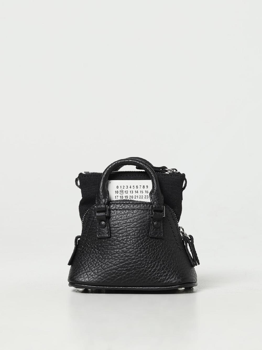 Giglio Borsa 5AC Classique Baby Maison Margiela in pelle a grana e canvas